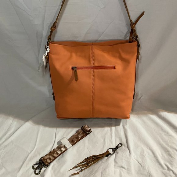 The Sak Bags The Sak Ashland Bag In Guava With Leather Hand Strap